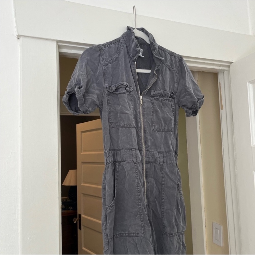 Urban outfitters Charcoal Short Sleeve Jumpsuit